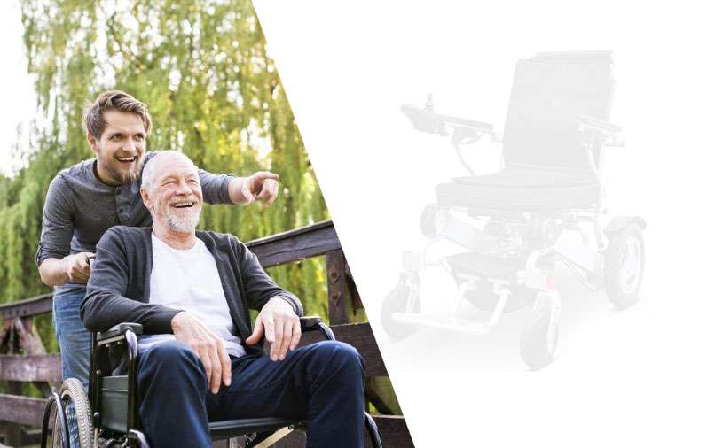 Old Man with Wheelchair