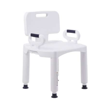 McKesson Bath Bench Removable Arms Plastic Frame Removable Backrest 21-1/4 Inch Seat Width