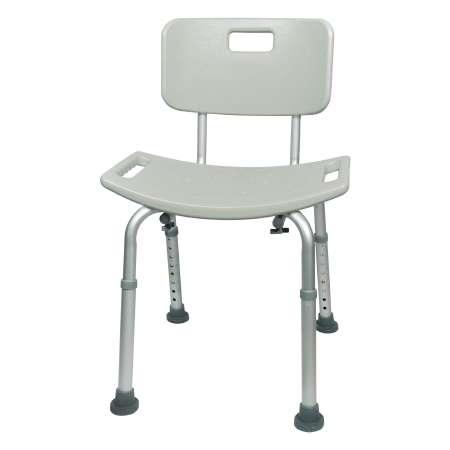 McKesson Bath Bench Aluminum Frame Removable Backrest 19-1/4 Inch Seat Width