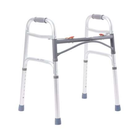 McKesson Folding Walker Adjustable Height Aluminum Frame 350 lbs. Weight Capacity 25 to 32 Inch Height