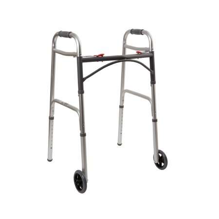 McKesson Folding Walker Adjustable Height Aluminum Frame