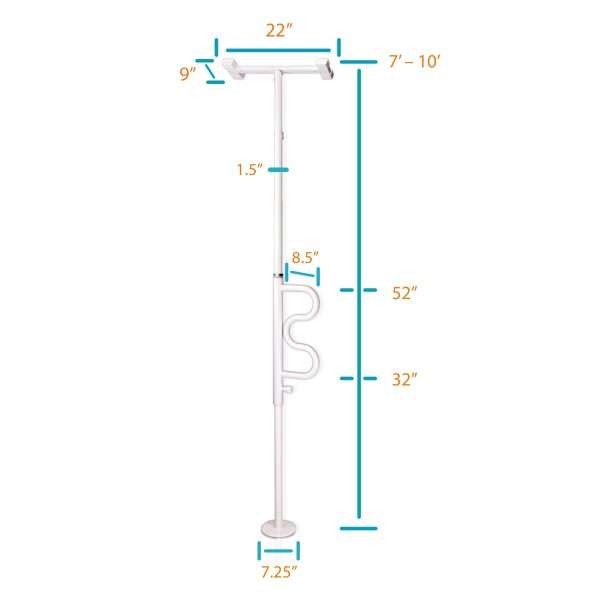 Stander Security Pole & Curve Grab Bar
