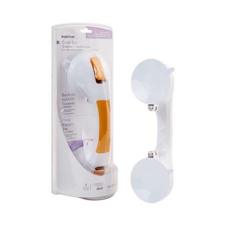 McKesson Suction-Cup Grab Bar White / Yellow Plastic