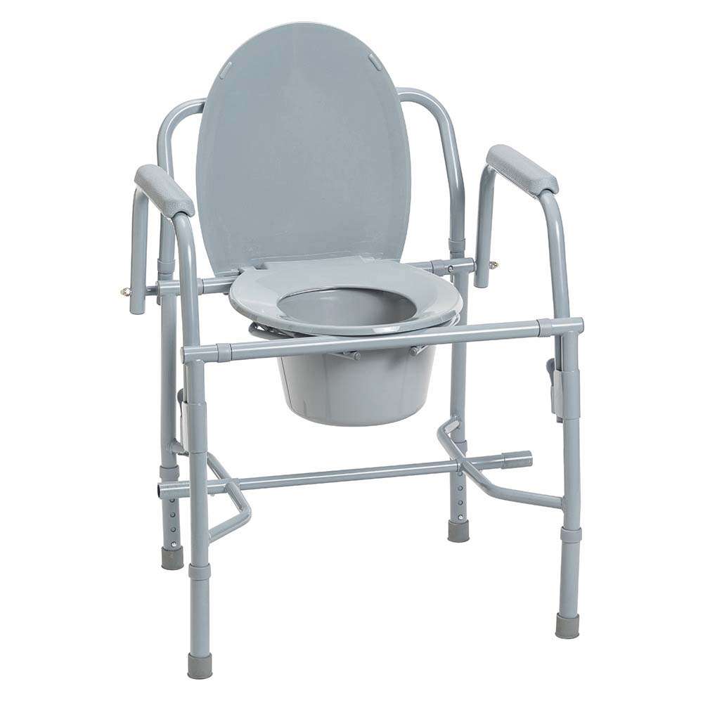 Drive Medical Deluxe Steel Drop Arm Commode