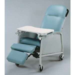 Graham-Field Lumex Recliner Jade Vinyl Two 4 Inch Swivel Casters and Two 4 Inch Fixed Front Wheels