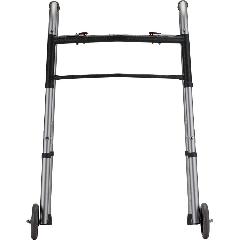 Nova Folding Walker With 5″ Wheels 2 Button Standard