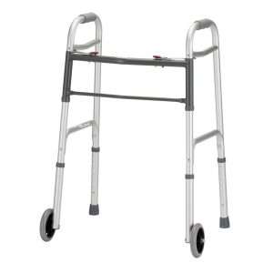Nova Folding Walker With 5" Wheels 2 Button Standard