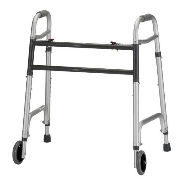 Nova Heavy Duty Folding Walker With 5″ Wheels