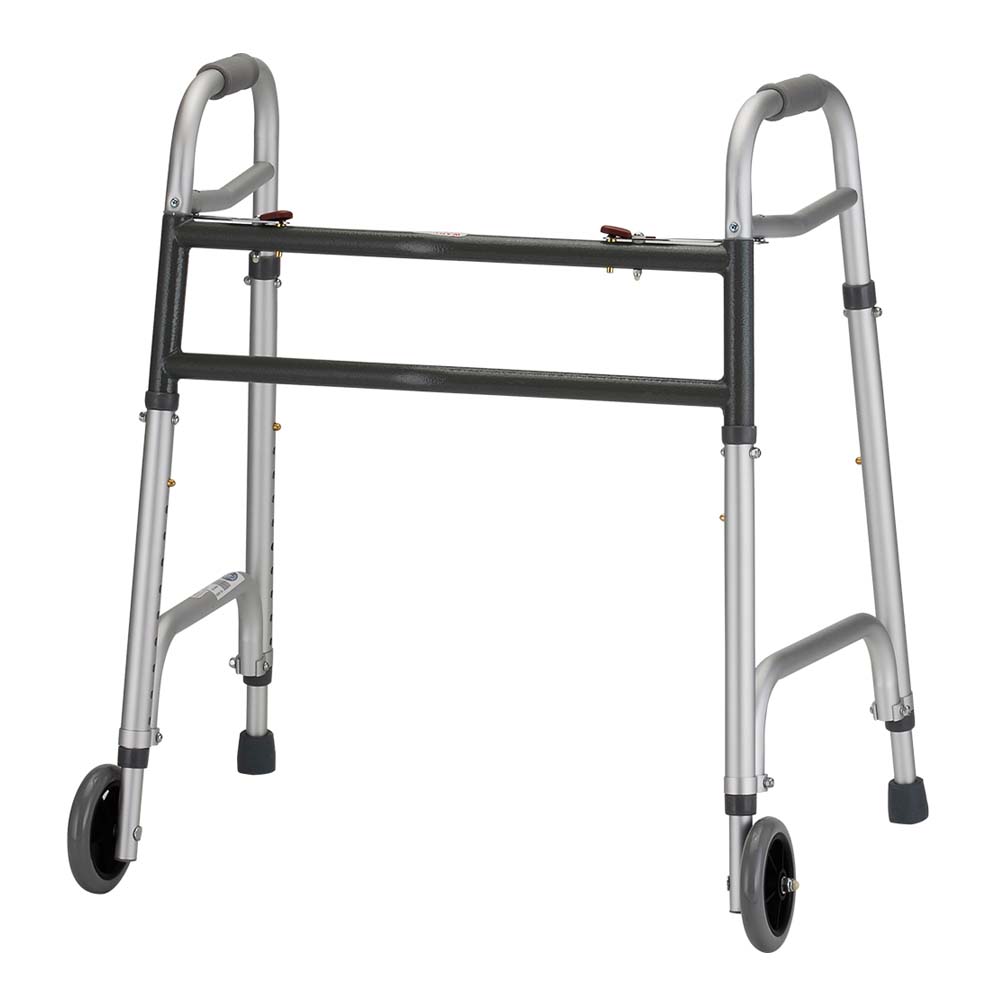 Nova Heavy Duty Folding Walker With 5″ Wheels