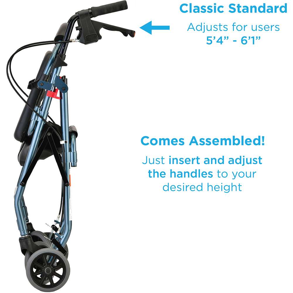 Nova GetGO Standard Rolling Walker, Blue