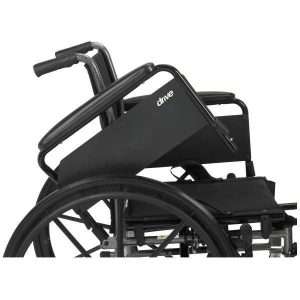 Drive Medical Cruiser III Lightweight Wheelchair Dual Axle Full Length Arm Elevating Legrest Black Upholstery