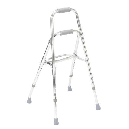 Drive Medical Side Step Folding Walker Adjustable Height Hemi Aluminum Frame 300 lbs. Weight Capacity 29-1/2 to 37 Inch Height
