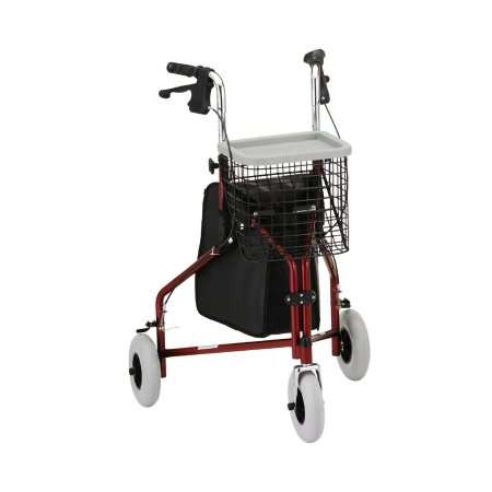 Nova Ortho-Med 3 Wheel Rollator Traveler® Red