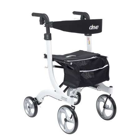 Drive Medical Nitro White 4 Wheel Rollator