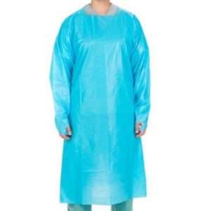 Protective Procedure Gown X-Large Blue NonSterile Not Rated Disposable