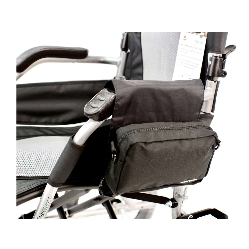 Nova Ortho-Med Transport Chair Aluminum Frame 300 lbs. Weight Capacity Desk Length / Padded / Removable / Reversible Arm