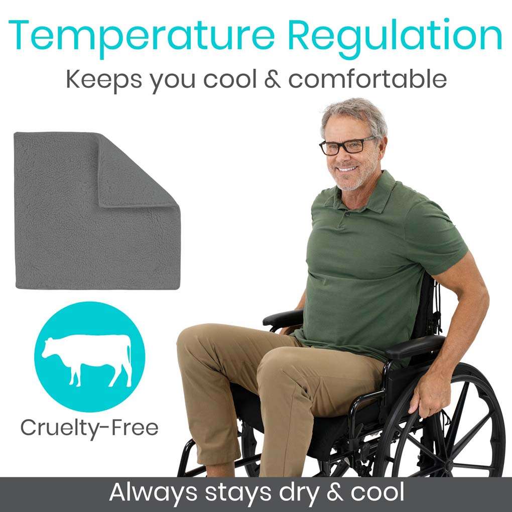 Vive Health Sheepskin Wheelchair Seat & Backrest Pads