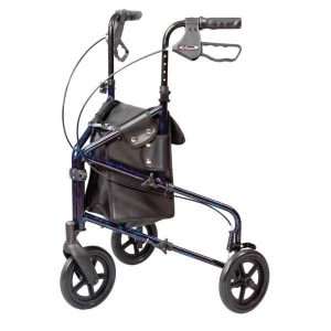 Carex 3 Wheel Walker in use, showcasing its lightweight, compact design and adjustable handles