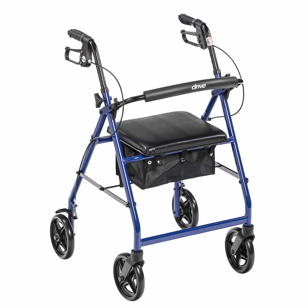 Drive Medical Aluminum Rollator, 7.5″ Casters