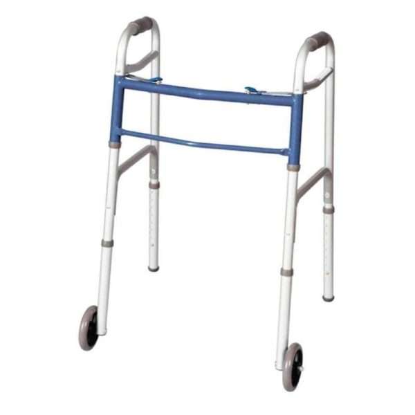 Carex Classics Dual Button Walker with Wheels