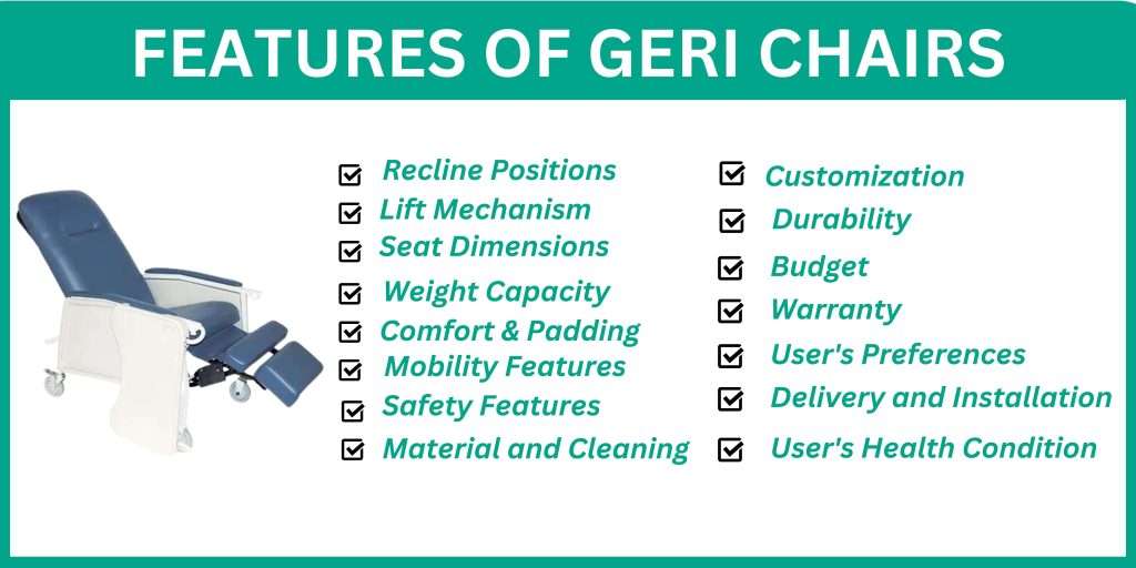 Features of Geri Chairs
