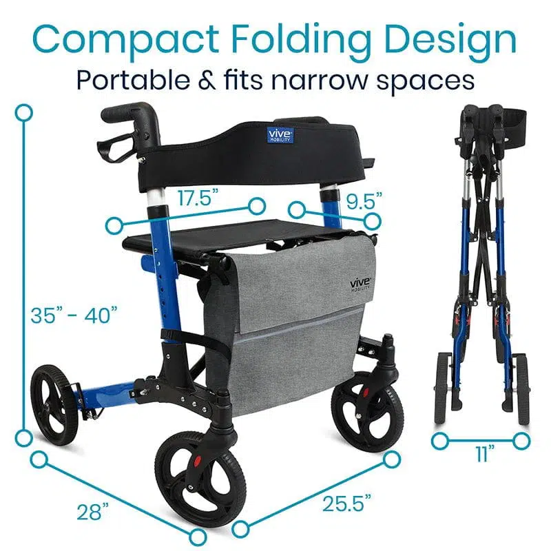 Vive Health Foldable Rollator Series T