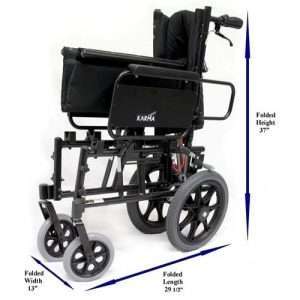 Karman KM-5000 Ultra Light Reclining Transport Wheelchair