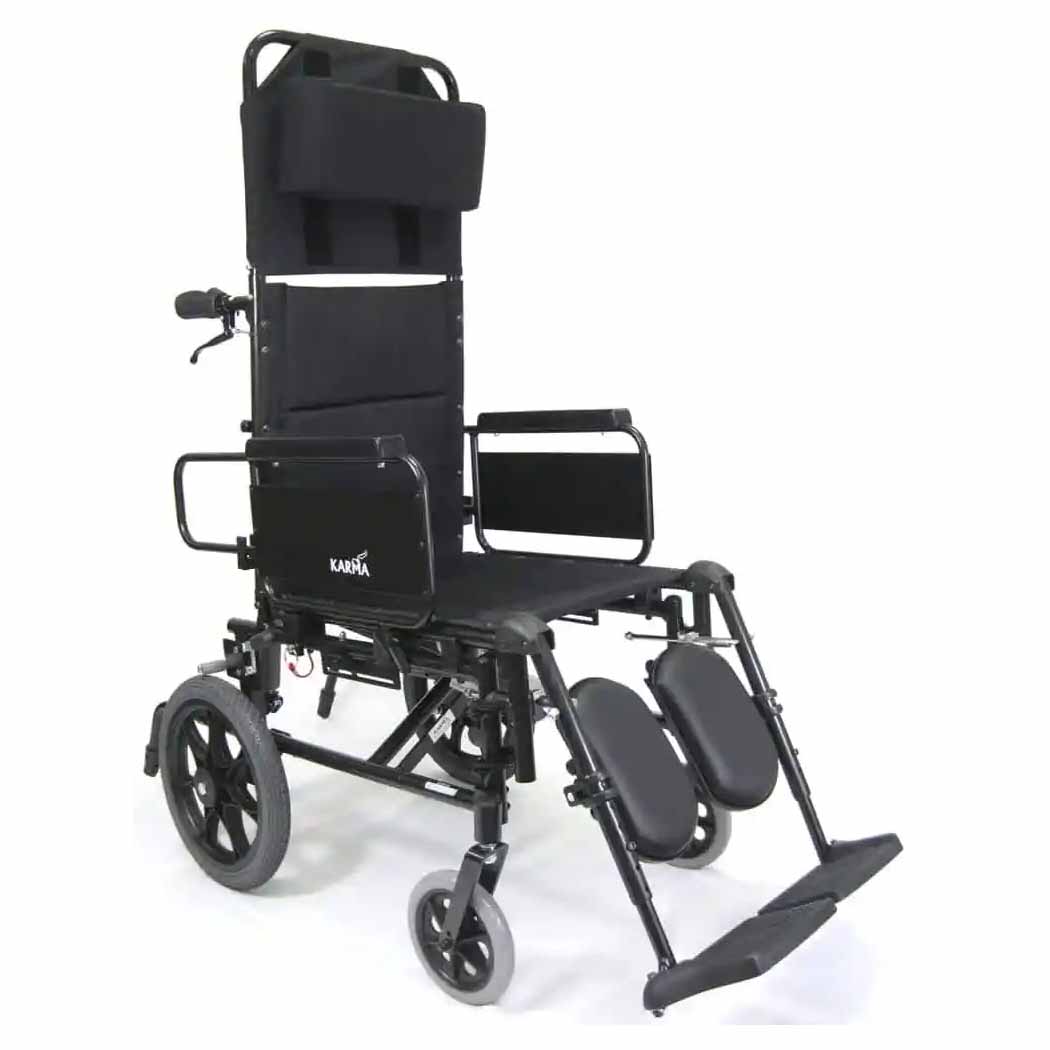 Karman KM-5000 Ultra Light Reclining Transport Wheelchair