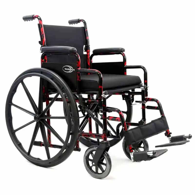 Karman LT-770Q Red Streak Lightweight Manual Wheelchair