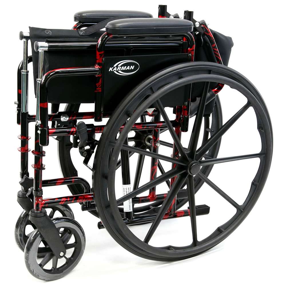 Karman LT-770Q Red Streak Lightweight Manual Wheelchair