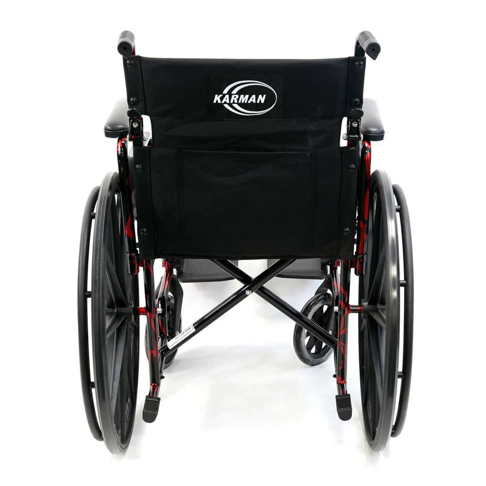 Karman LT-770Q Red Streak Lightweight Manual Wheelchair