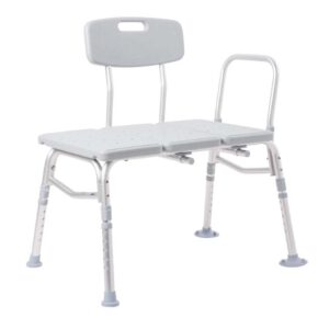 McKesson Knocked Down Bath Transfer Bench Removable Arm Rail