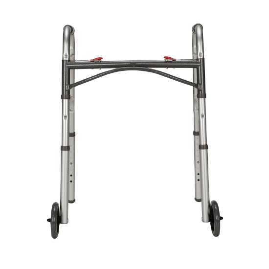 McKesson Folding Walker Adjustable Height Aluminum Frame 350 lbs. Weight Capacity 25 to 32-1/4 Inch Height