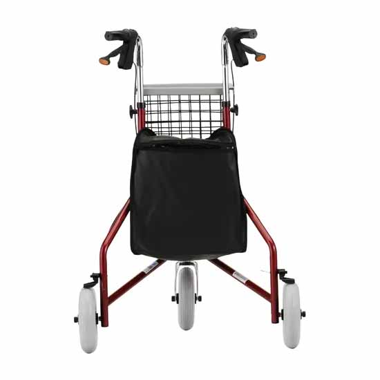 Nova Ortho-Med 3 Wheel Rollator Traveler® Red