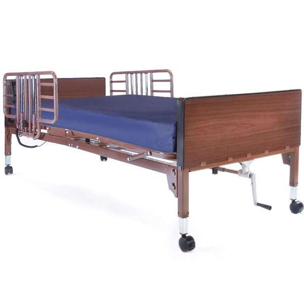 Probasics Single Motor Semi-Electric Lightweight Bed Package with Half Rails and Fibercore Mattress