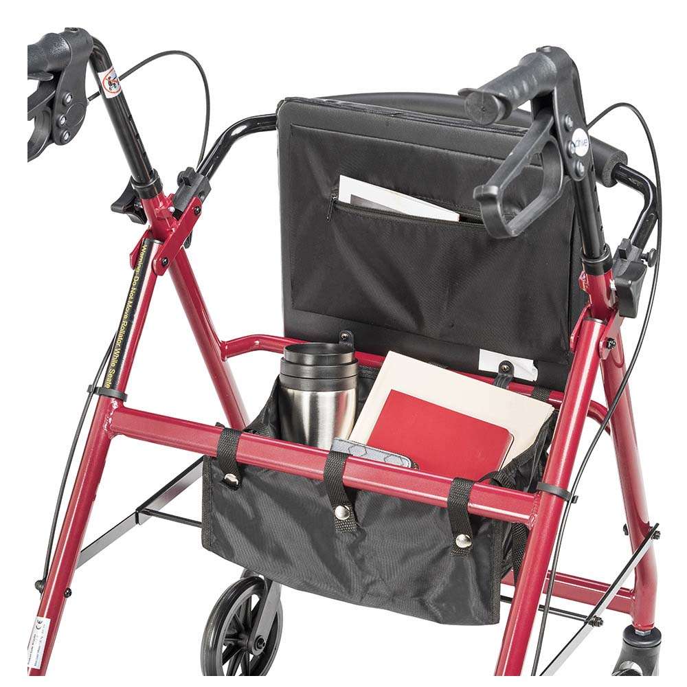 Drive Medical Aluminum Rollator, 6″ Casters