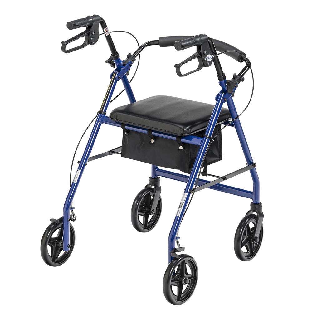 Drive Medical Aluminum Rollator, 7.5″ Casters