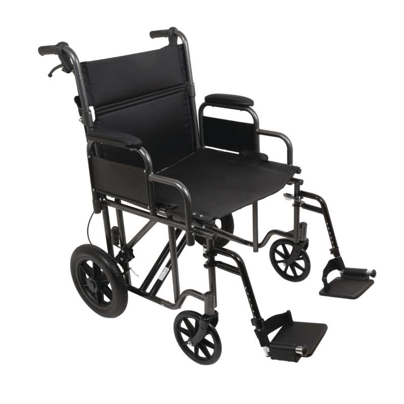 ProBasics Bariatric Steel Transport Chair (Silver Vein)