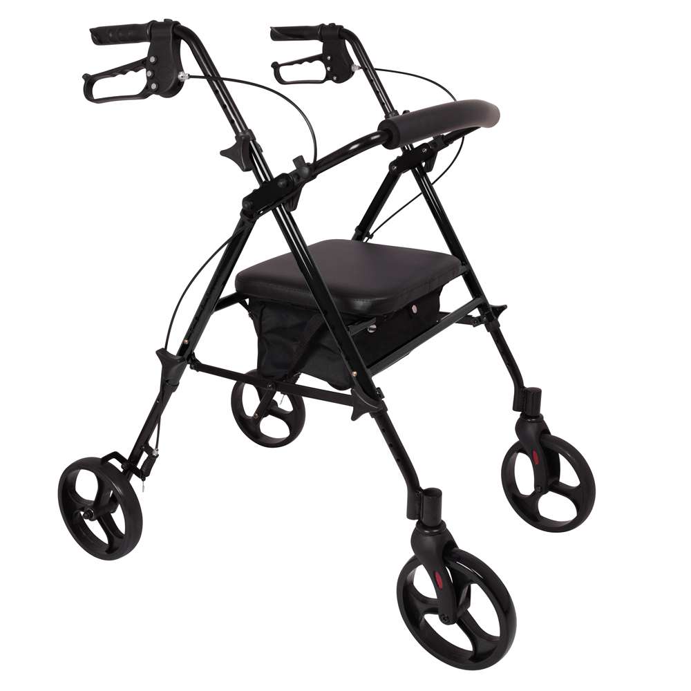 ProBasics Aluminum Height Adjustable Rollator With 8-inch Wheels