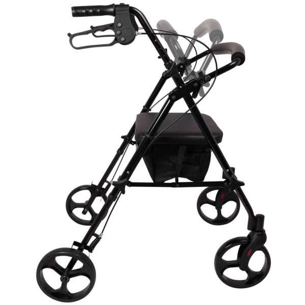 ProBasics Aluminum Height Adjustable Rollator With 8-inch Wheels