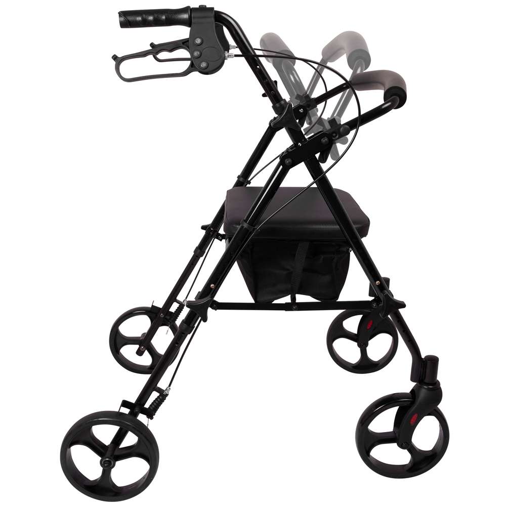 ProBasics Aluminum Height Adjustable Rollator With 8-inch Wheels