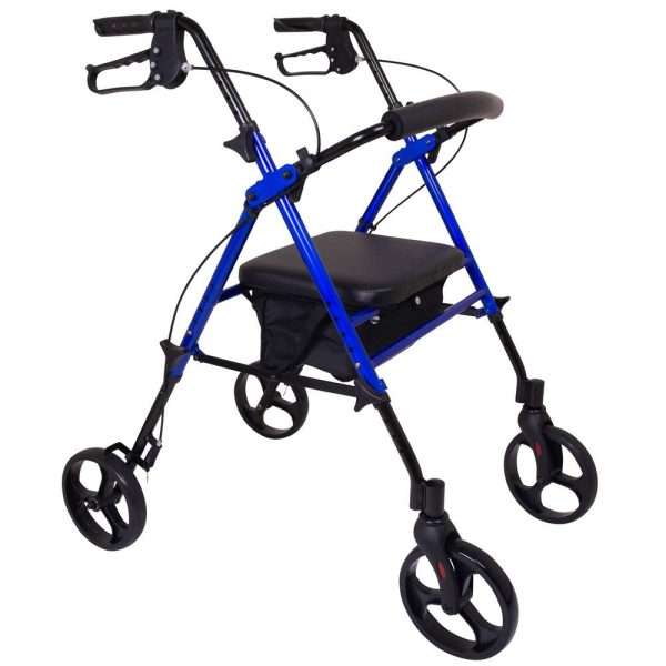 ProBasics Aluminum Height Adjustable Rollator With 8-inch Wheels