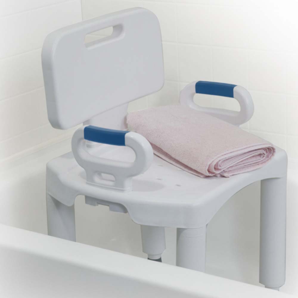 Drive Medical Premium Series Shower Chair with Back and Arms