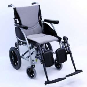 Karman S-Ergo 115 Ergonomic Transport Wheelchair with Wire Break and Swing Away Footrest