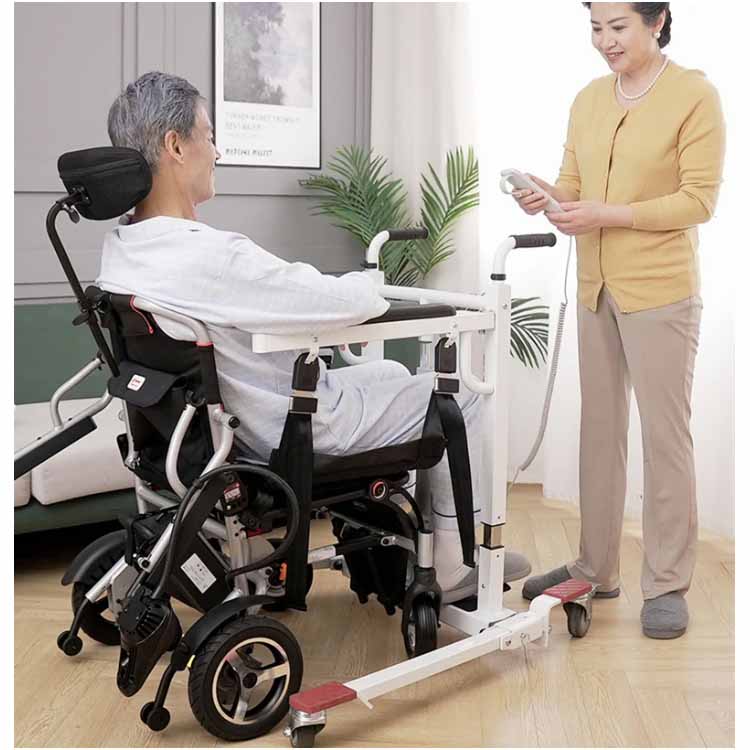 Top Medical Electric Patient Lift Transfer Chair Extended Legs