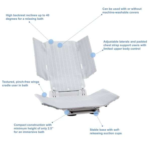 Invacare Aquatec SRB, Special Reclining Bath Lift, White