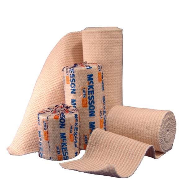 McKesson Elastic Bandage 6 Inch X 5 Yard Standard Compression Hook and Loop Closure Tan NonSterile