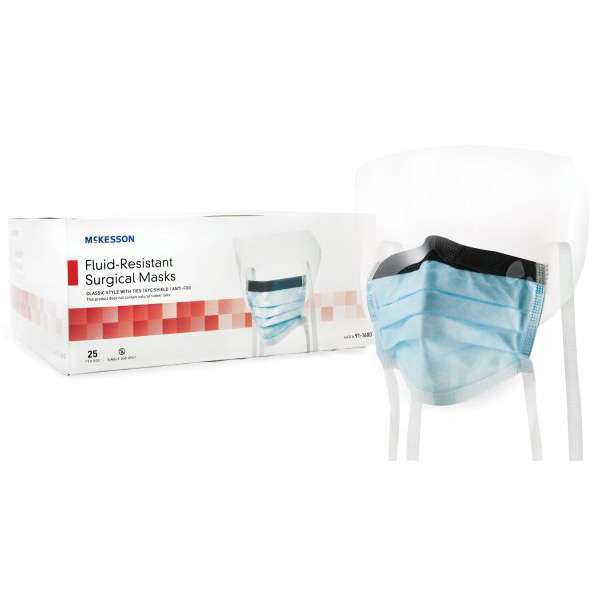 McKesson Anti-fog Surgical Mask with Eye Shield