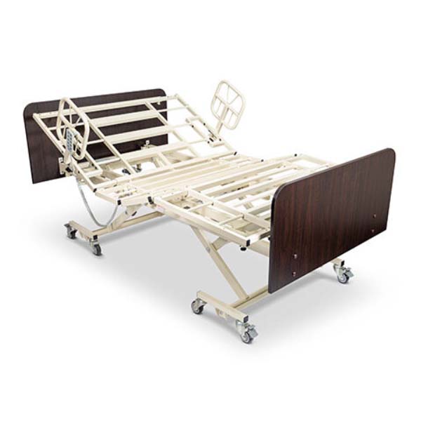MedaCure Lincoln Expandable Bariatric Bed featuring tool-less expandable width and length, built-in digital scale, and heavy-duty steel frame for optimal bariatric care. Expandable bed