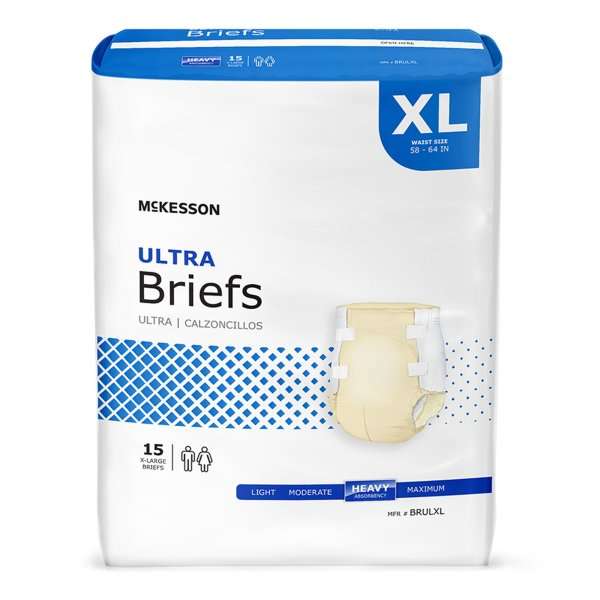 McKesson Unisex Adult Incontinence Brief Ultra X-Large Disposable Heavy Absorbency